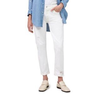 Citizens of Humanity NWT Emerson Distressed Slim Boyfriend Jeans White 25 $260